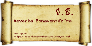 Veverka Bonaventúra névjegykártya